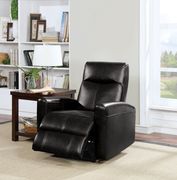 Blane (Black) Black top grain leather power motion recliner