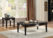 Ernestine (Black) Black finish classical style coffee table