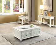 White washed finish lift top coffee table