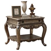 Ragenardus (Vintage Oak) E Vintage oak finish traditional end table