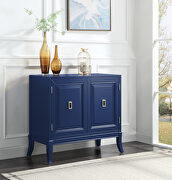 Clem (Blue) Blue finish console table w/ 2 doors