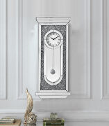 Noralie W III Mirrored & faux diamonds glam style pendulum clock