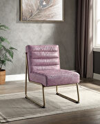Wisteria top grain leather and metal frame accent chair main photo