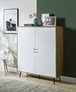 White & oak finish wooden cabinet main photo