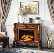 Dresden (Cherry) Cherry finish floral moldings fireplace