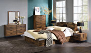 Walnut finish finest woods and veneers queen bed main photo