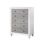 Rustic gray & white finish modern rustic chest