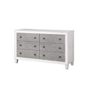 Rustic gray & white finish modern rustic dresser