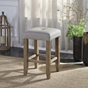 Gary pu upholstery & oak finish base counter height chair