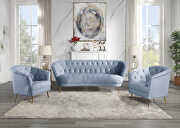 Light gray velvet modern curved silhouette sofa main photo