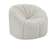 White teddy sherpa contemporary design chair