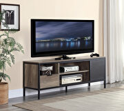 Nantan Rustic oak & black finish rectangular TV stand