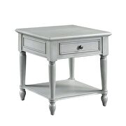 Rustic gray finish top end table main photo