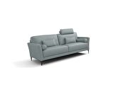 Watery high-quality leather contemporary style loveseat