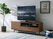 Brown finish modern style TV stand main photo