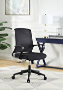 Tanko (Black) Black fabric upholstery padded seat cushion office chair