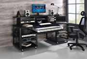 Megara (Black) Black finish rectangular music desk