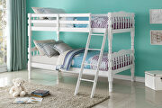 White twin/twin bunk bed main photo