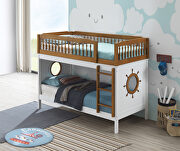 Farah Oak & white twin/twin bunk bed