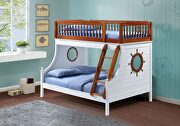 Farah II Oak & white twin/full bunk bed
