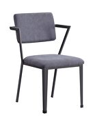 Gray fabric & gunmetal finish office chair
