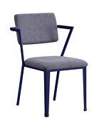 Cargo Gray fabric & blue finish office chair
