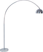 Lamp Brushed silver arched floor lamp