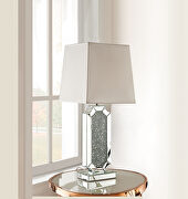 Noralie L IX Clear glass and faux diamonds inlayed table lamp