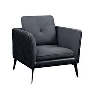 Gray fabric & pu chair