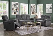 Gray chenille motion sofa main photo