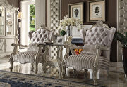 Versailles (Bone White) Ivory velvet & bone white chair with pillow