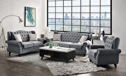 Gray fabric sofa main photo