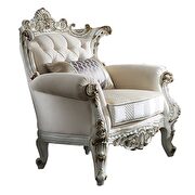 Picardy Pearl Fabric & antique pearl chair
