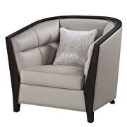 Beige fabric tufted detailing luxury chair main photo
