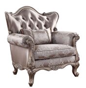 Champagne finish fabric exclusive design chair