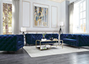 Atronia (Blue) Blue fabric sofa