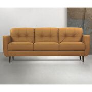 Camel full leather sofa made in Italy