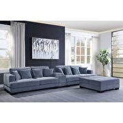 Dusty blue fabric sectional sofa main photo