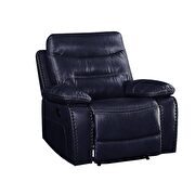 Aashi (Navy) Navy leather-gel match chair (motion)