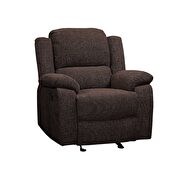 Brown chenille motion chair
