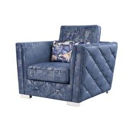 2-tone blue fabric chair