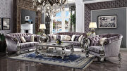 Gray victorian style traditional sofa main photo