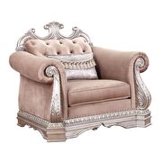 Velvet & antique silver chair