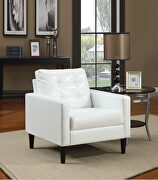 Balin (White) White pu accent chair