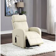 Ricardo (Beige) Beige pu power recliner chair