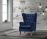 Adonis (Navy) Navy blue velvet accent chair