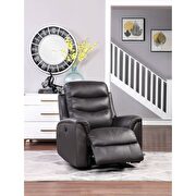 Brown top grain leather match power recliner main photo
