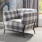 Pattern fabric & metal accent chair main photo