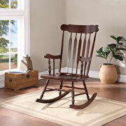 Raina (Cappuccino) Cappuccino finish wooden frame rocking chair