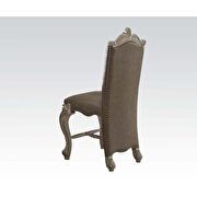 Versailles Pu & bone white finish counter height chair